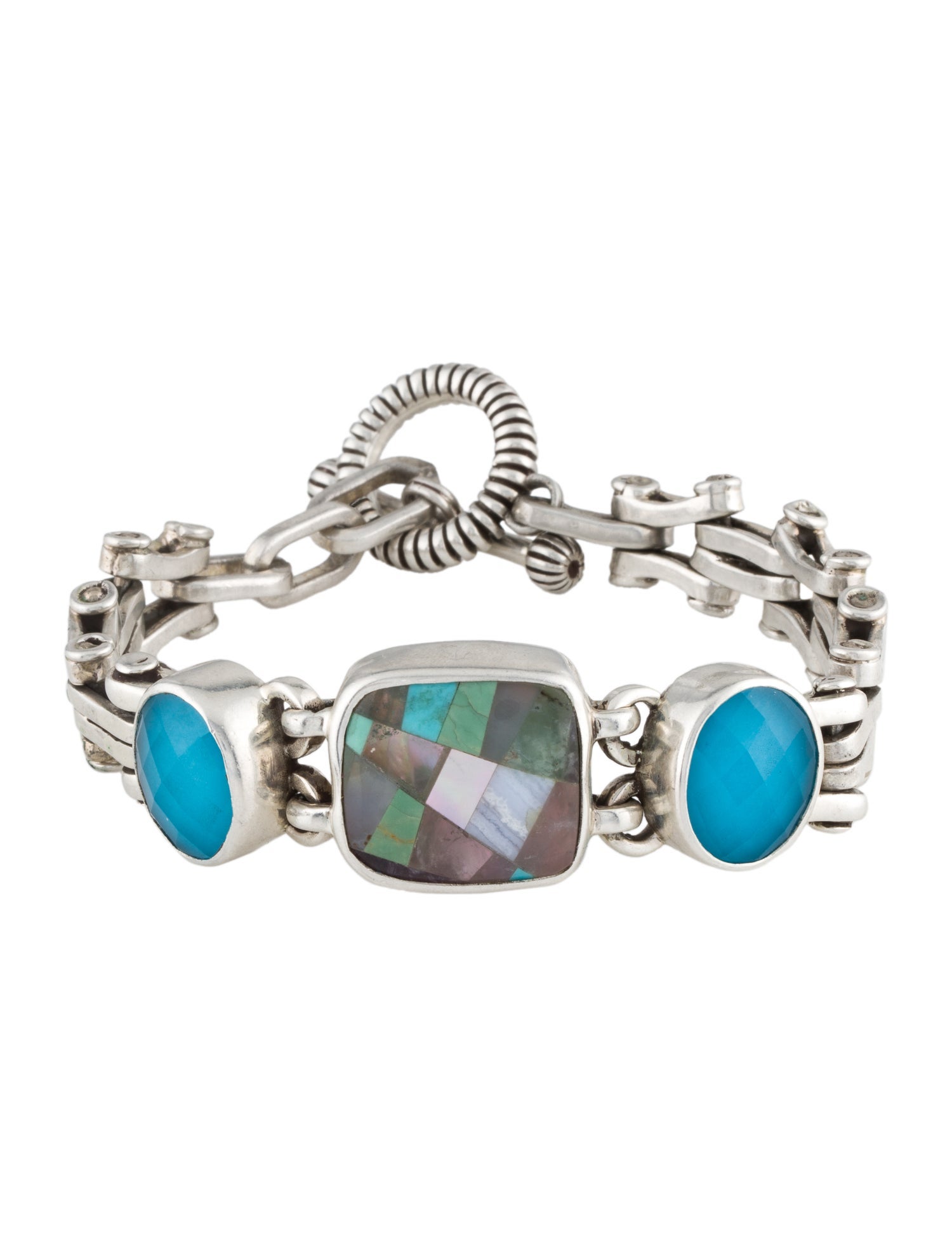 Stephen Dweck Multistone Doublet Station Link Bracelet