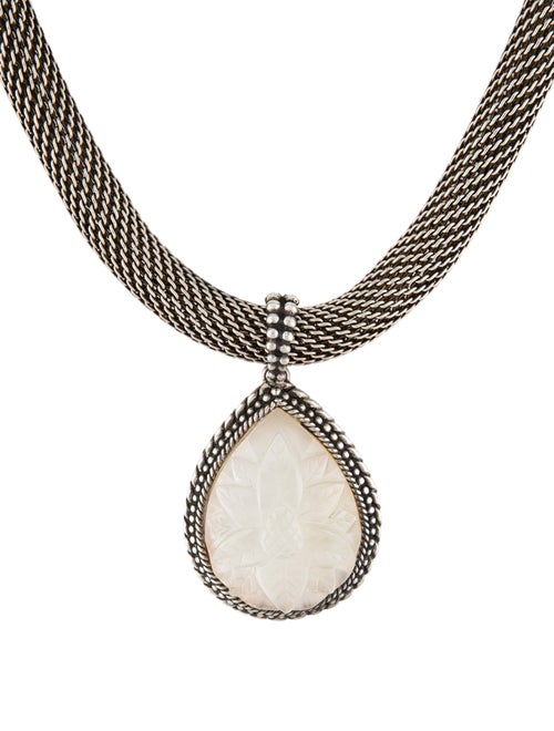Stephen Dweck Carved Mother-Of-Pearl Pendant Necklace
