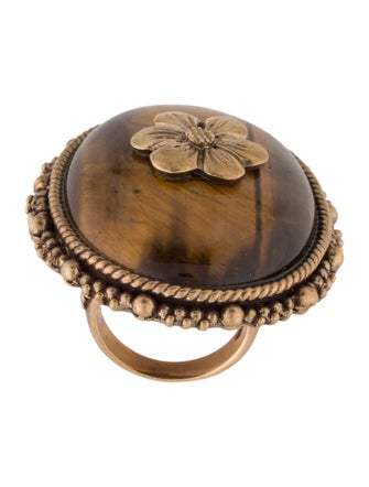 Stephen Dweck Large Oval Floral Cocktail Ring