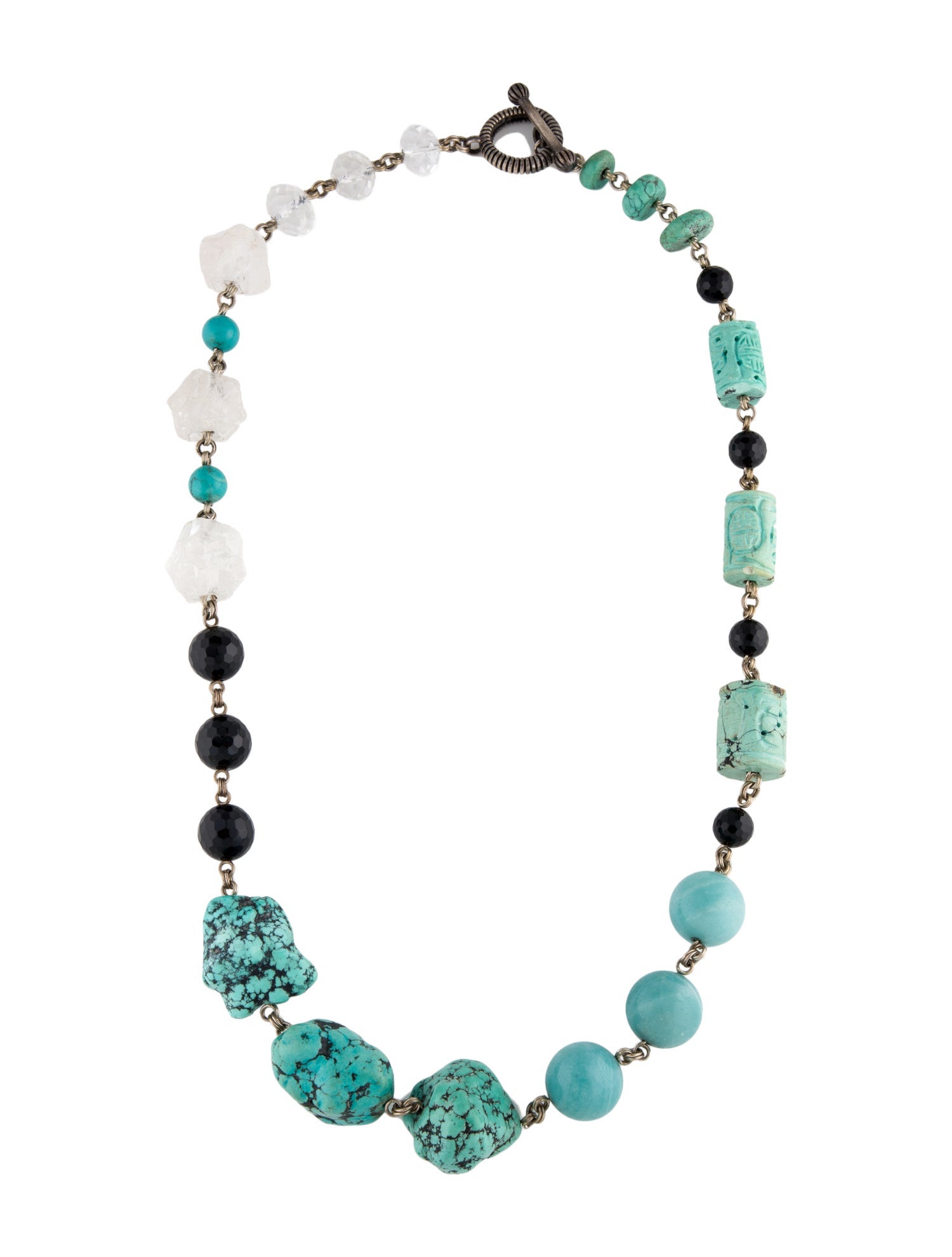 Stephen Dweck Turquoise, Chalcedony, Onyx & Quartz Necklace