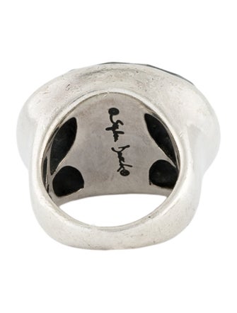 Stephen Dweck Tourmalinated Quartz & Quartz Triplet Cocktail Ring