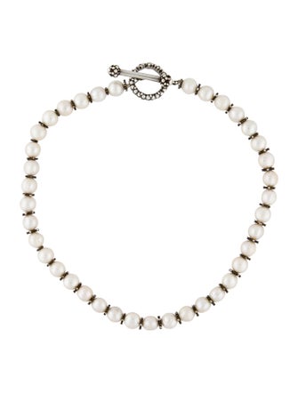 Stephen Dweck Faux Pearl Bead Choker Necklace