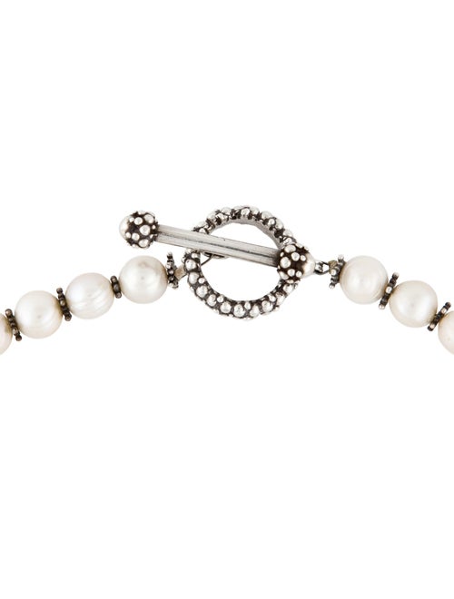 Stephen Dweck Faux Pearl Bead Choker Necklace