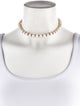 Stephen Dweck Faux Pearl Bead Choker Necklace