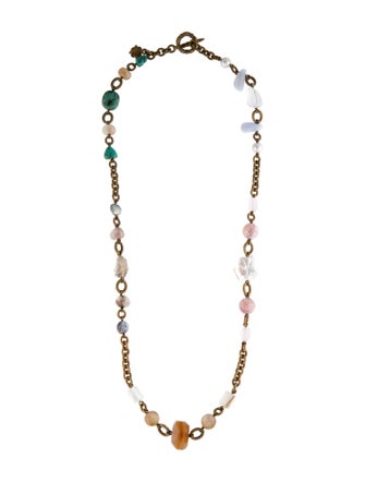 Stephen Dweck Pearl & Multi Stone Collar Necklace