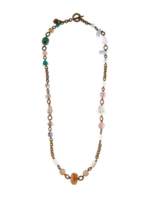 Stephen Dweck Pearl & Multi Stone Collar Necklace