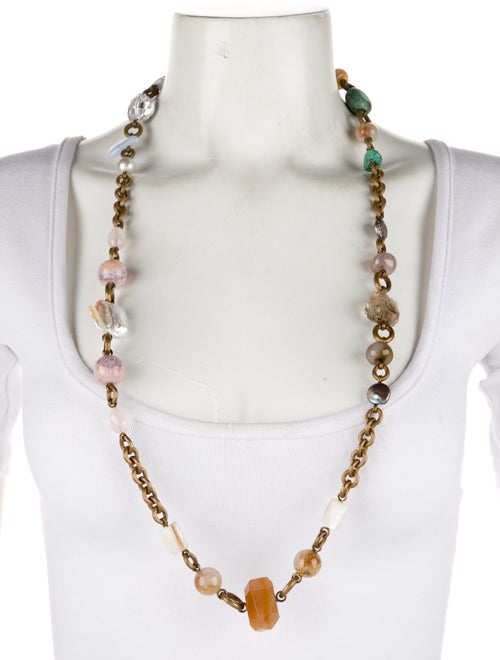 Stephen Dweck Pearl & Multi Stone Collar Necklace
