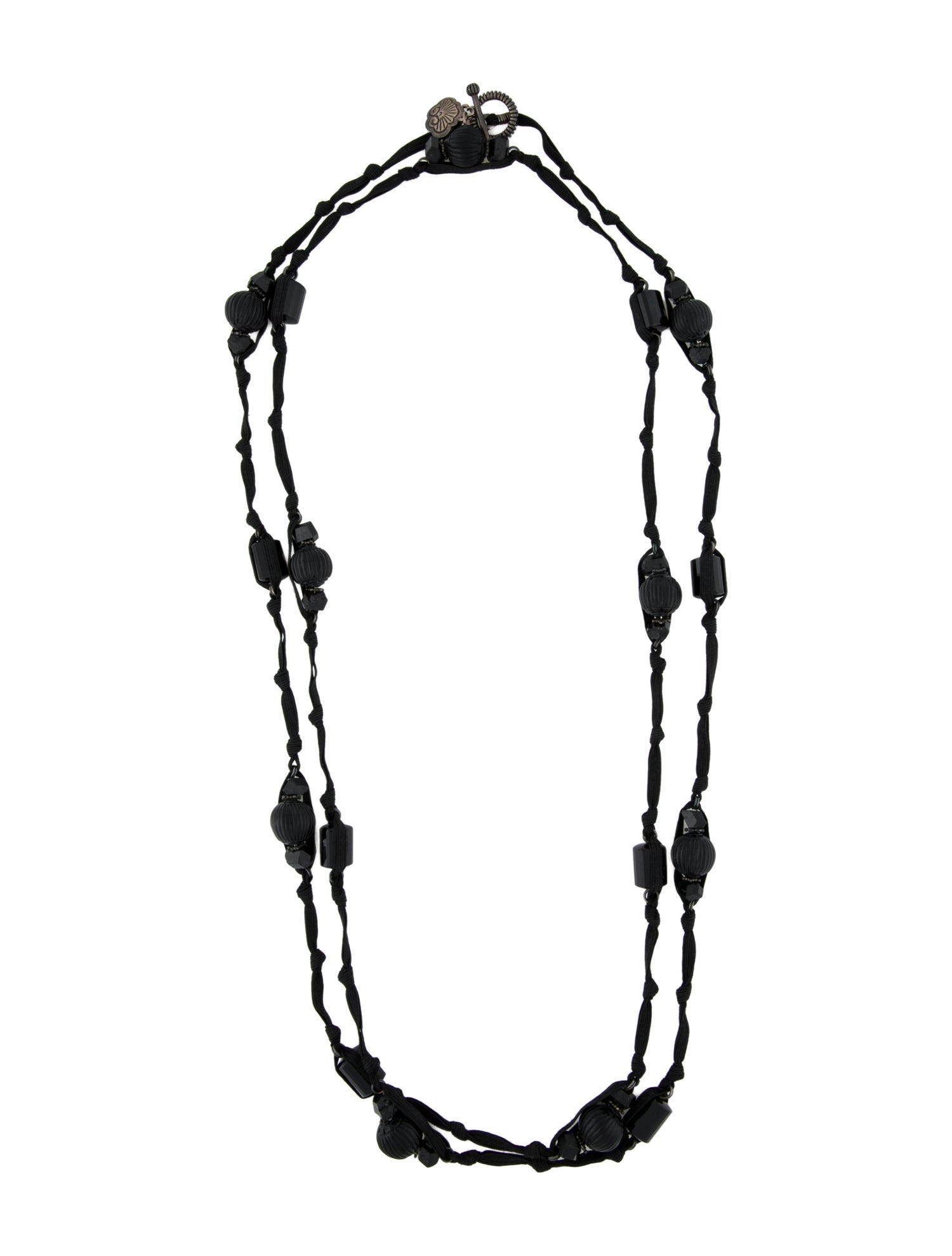 Stephen Dweck Onyx, Tourmaline & Resin Long Beaded Necklace