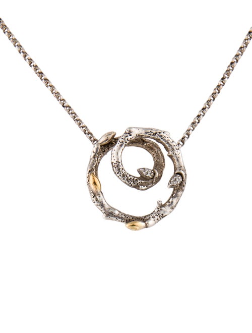 Stephen Dweck Diamond Circle Pendant Necklace
