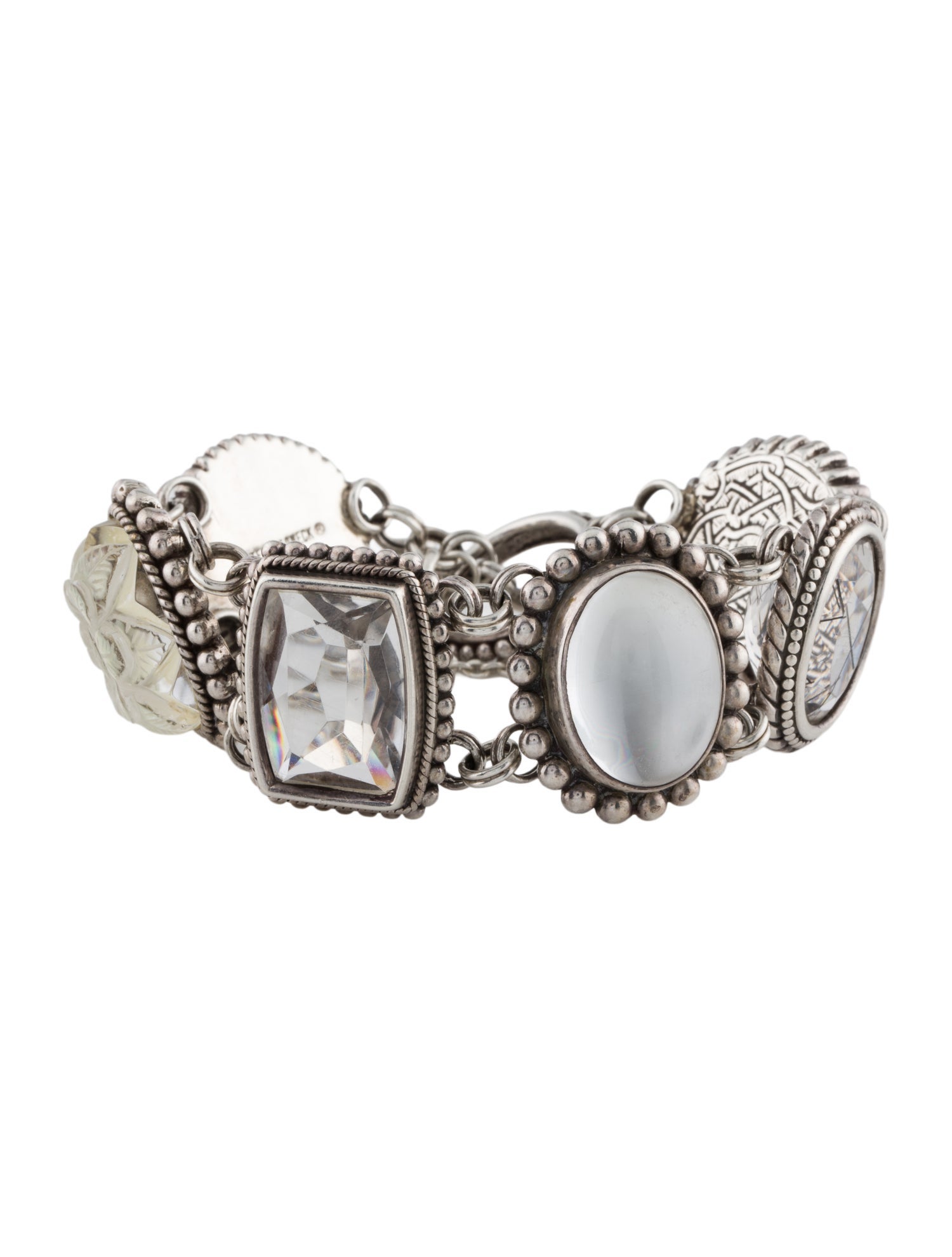 Stephen Dweck Mother Of Pearl & Multistone Station Bracelet