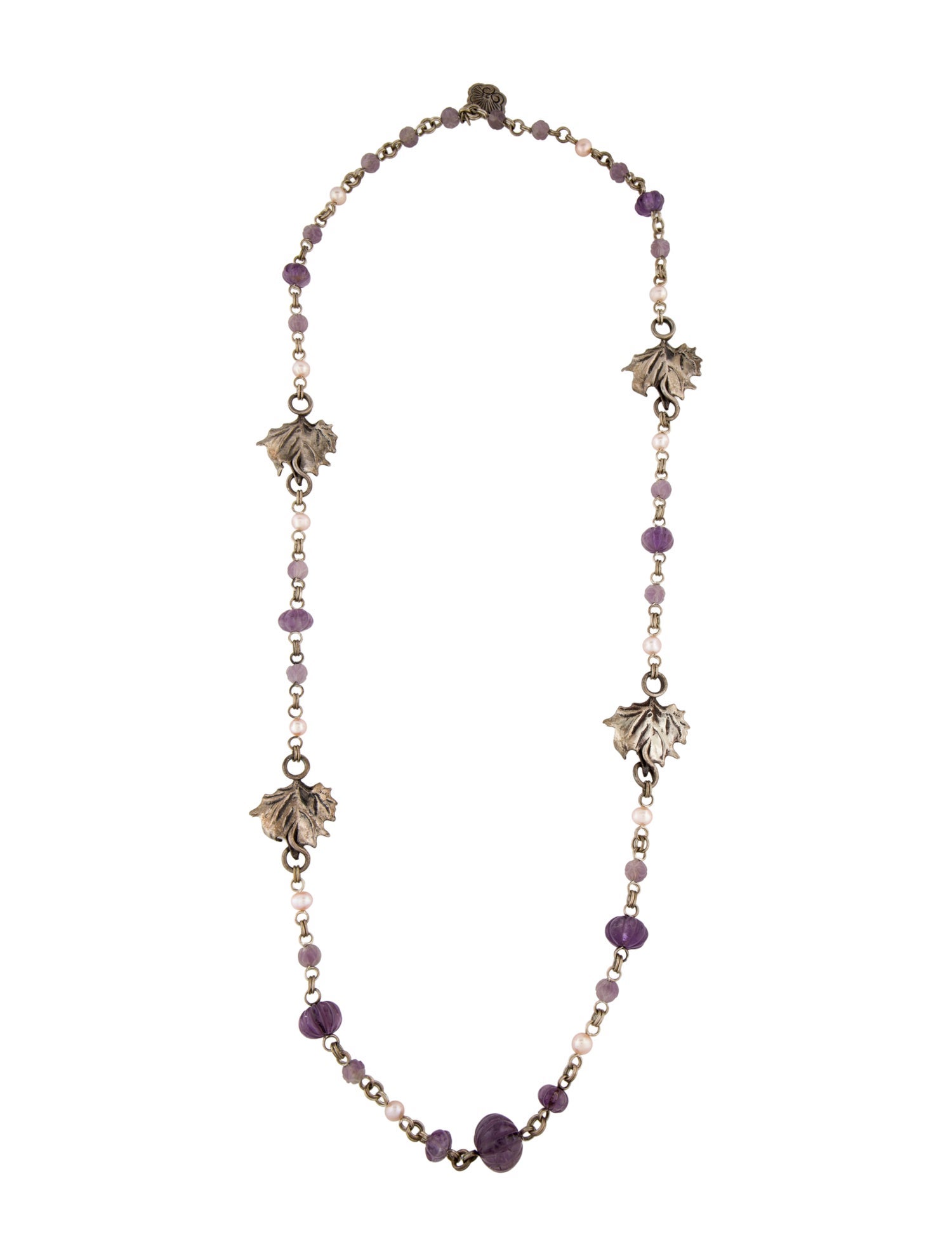 Stephen Dweck Pearl & Crystal Beaded Necklace