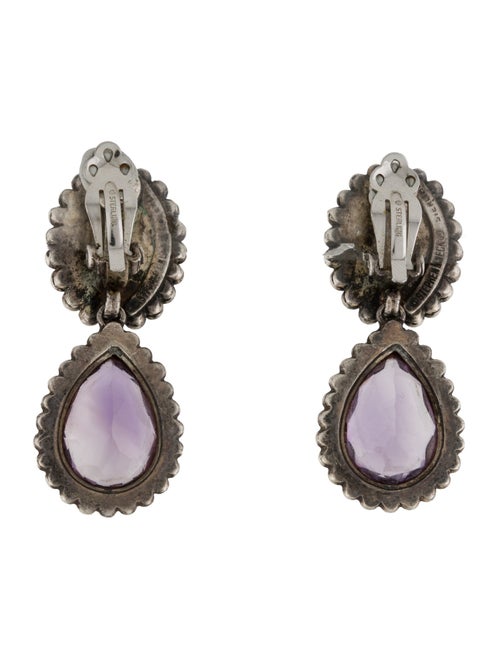 Stephen Dweck Amethyst, Glass Opal Mosaic Doublet Drop Earrings