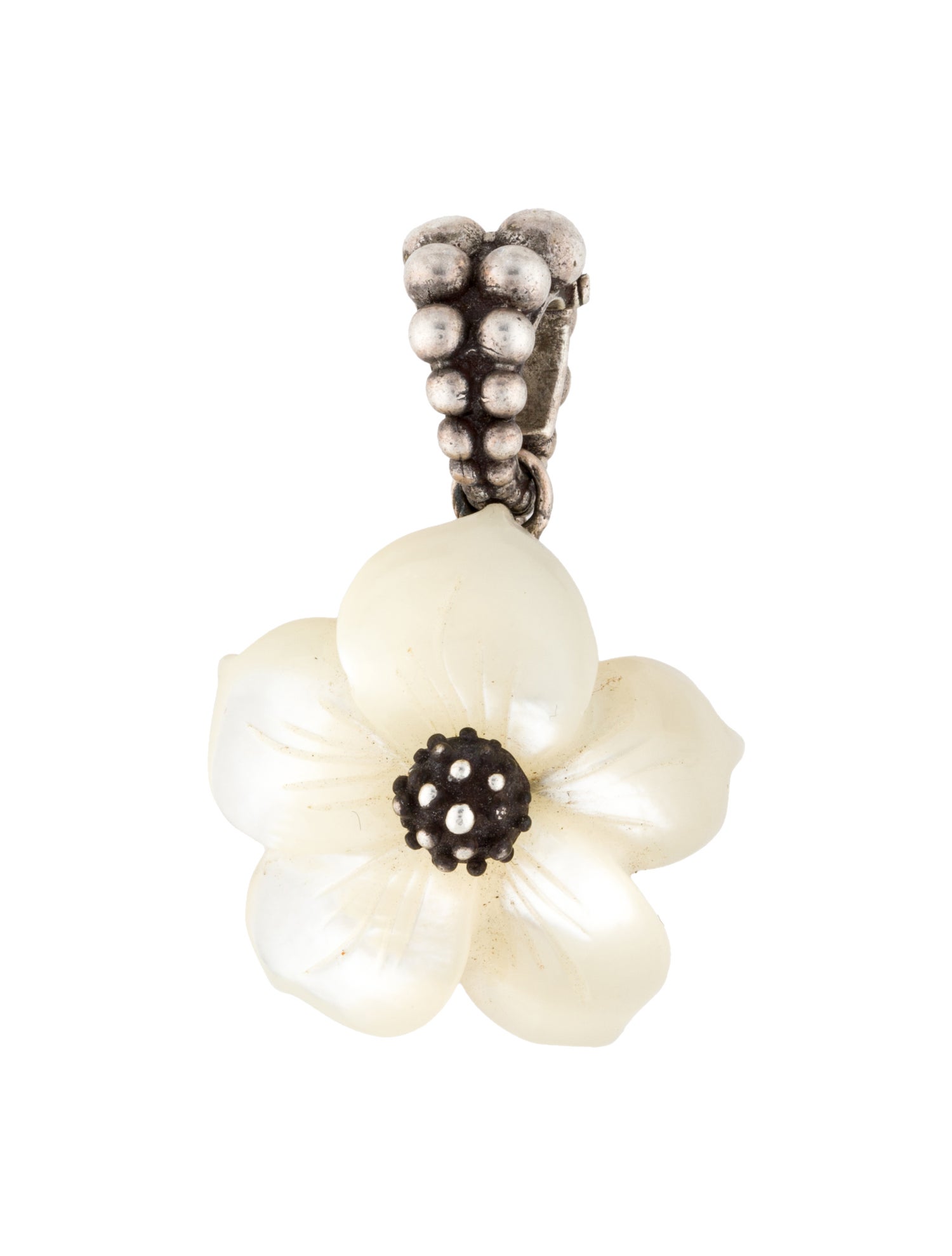 Stephen Dweck Mother of Pearl Flower Pendant Enhancer