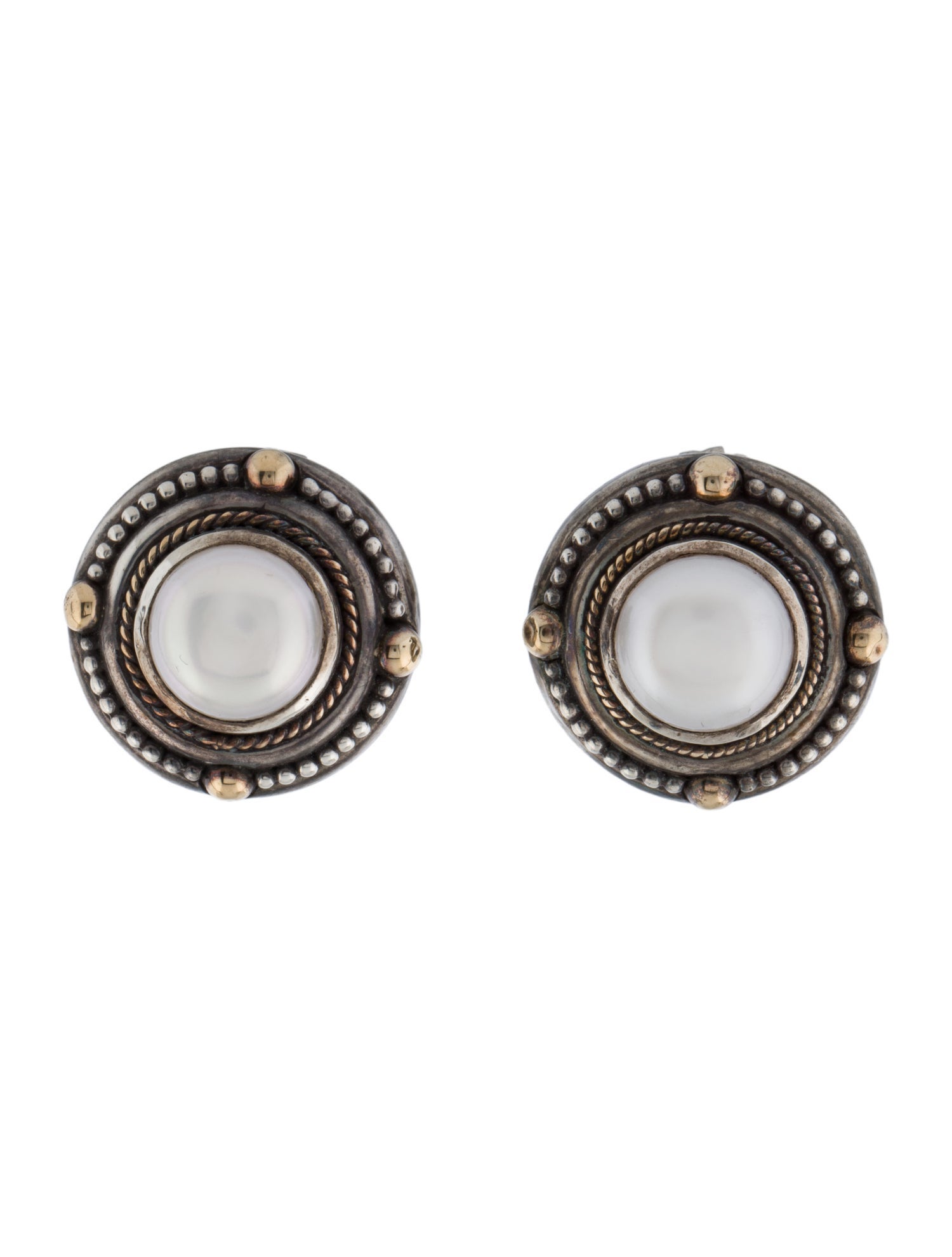 Stephen Dweck Pearl Stud Earrings