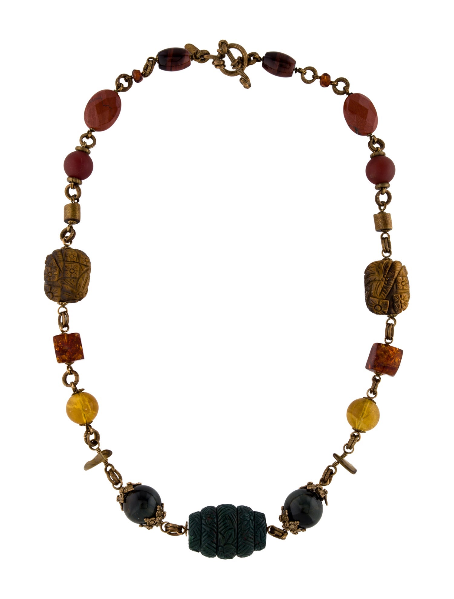Stephen Dweck Amber Stoned Long Necklace