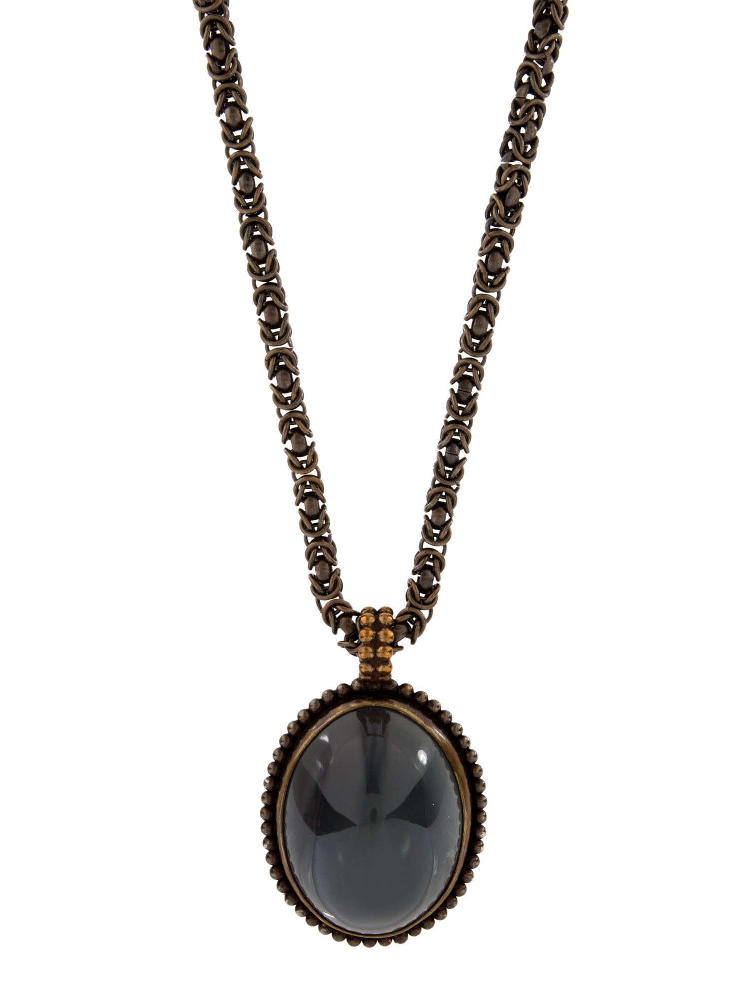 Stephen Dweck Vintage Stone Pendant Necklace