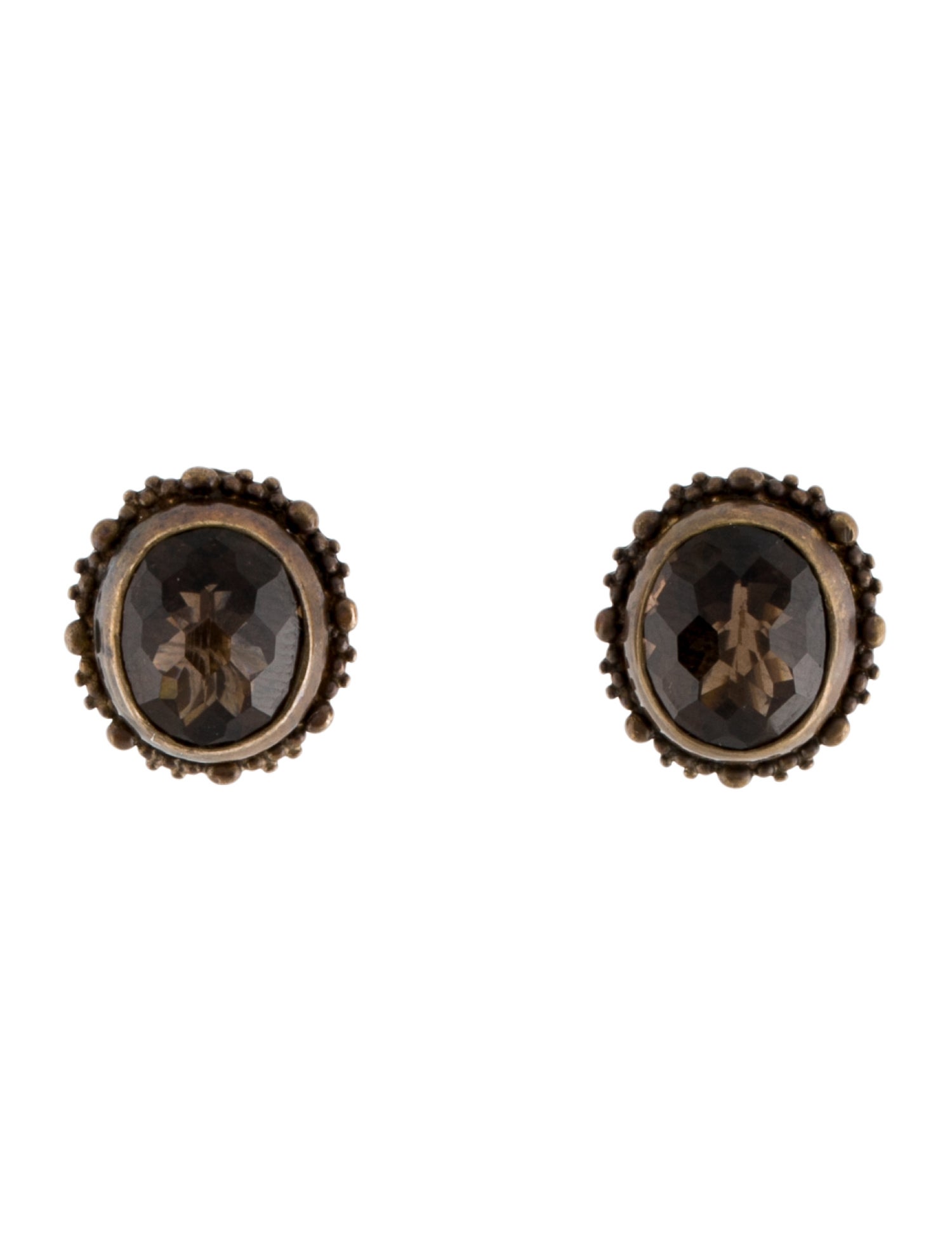 Stephen Dweck Smoky Quartz Clip-On Earrings