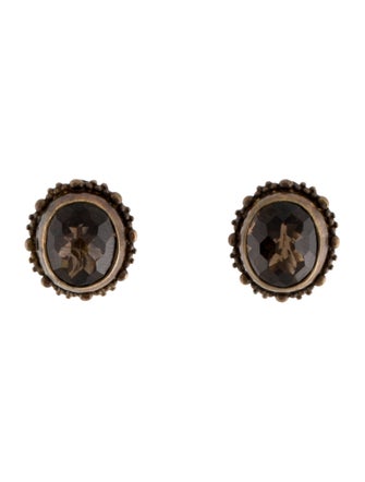 Stephen Dweck Smoky Quartz Clip-On Earrings