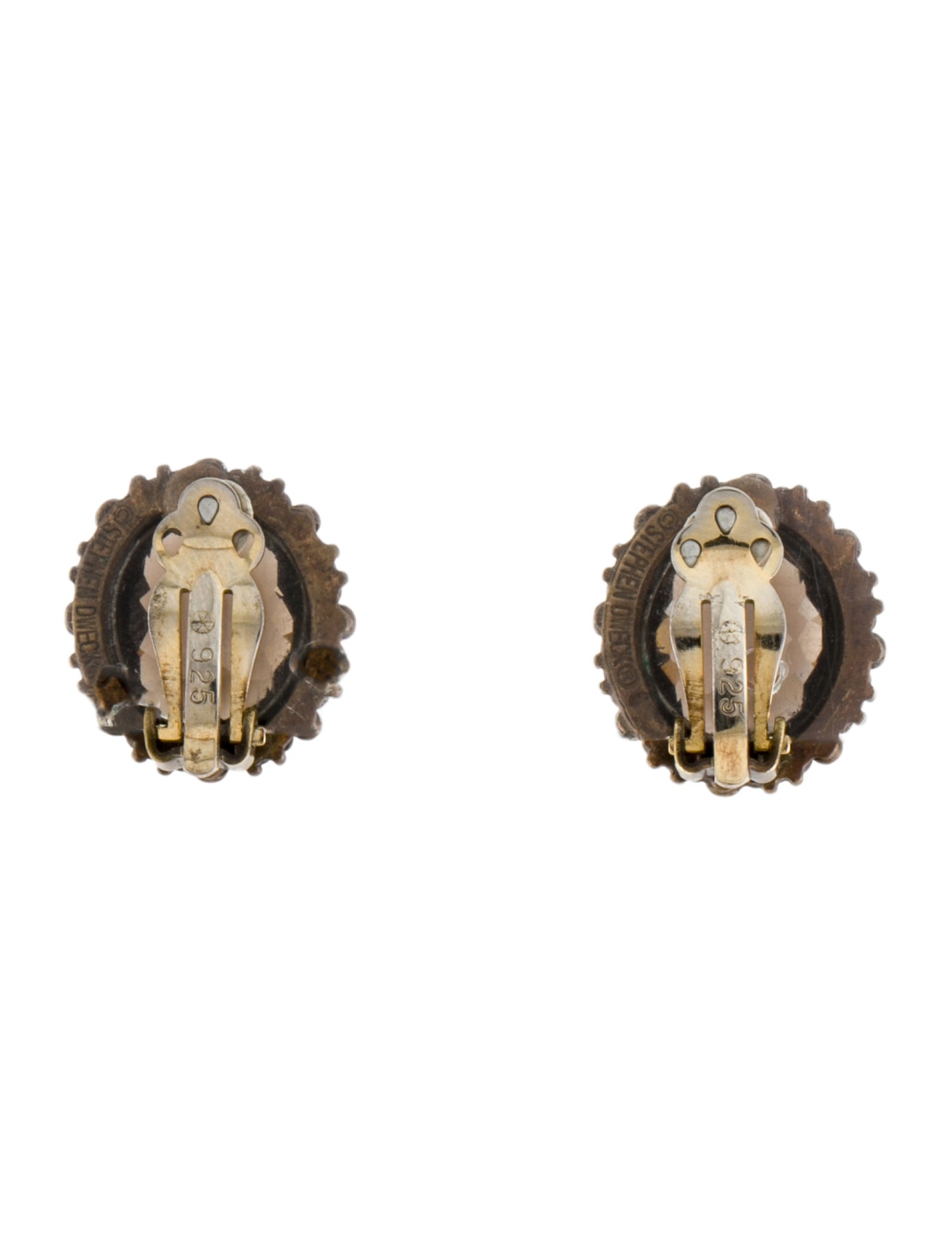 Stephen Dweck Smoky Quartz Clip-On Earrings