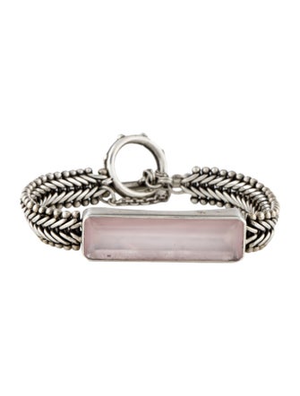 Stephen Dweck Rose Quartz Bar Station Bracelet