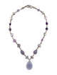 Stephen Dweck Pearl & Multistone Pendant Necklace