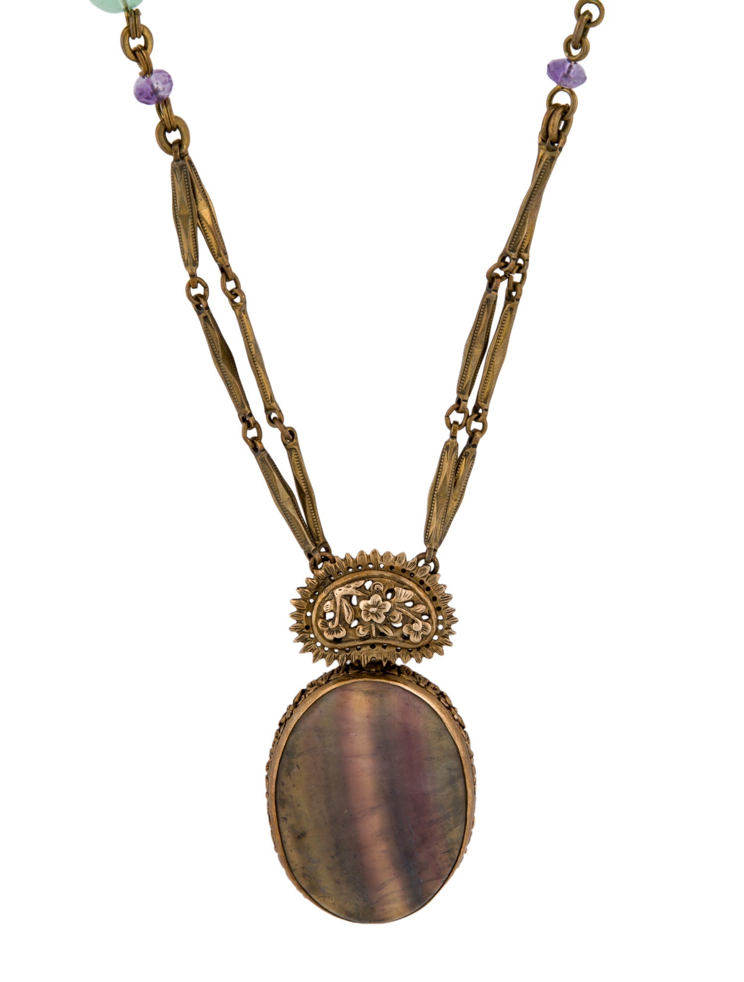 Stephen Dweck Multi-Stone & Pearl Toggle Pendant Necklace