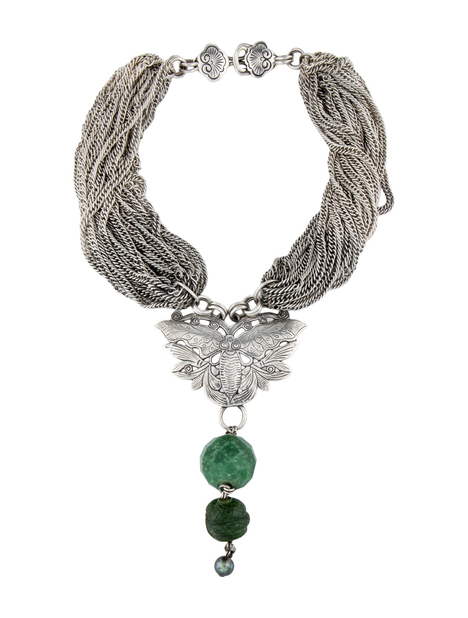 Stephen Dweck Serpentine Lavalier Necklace