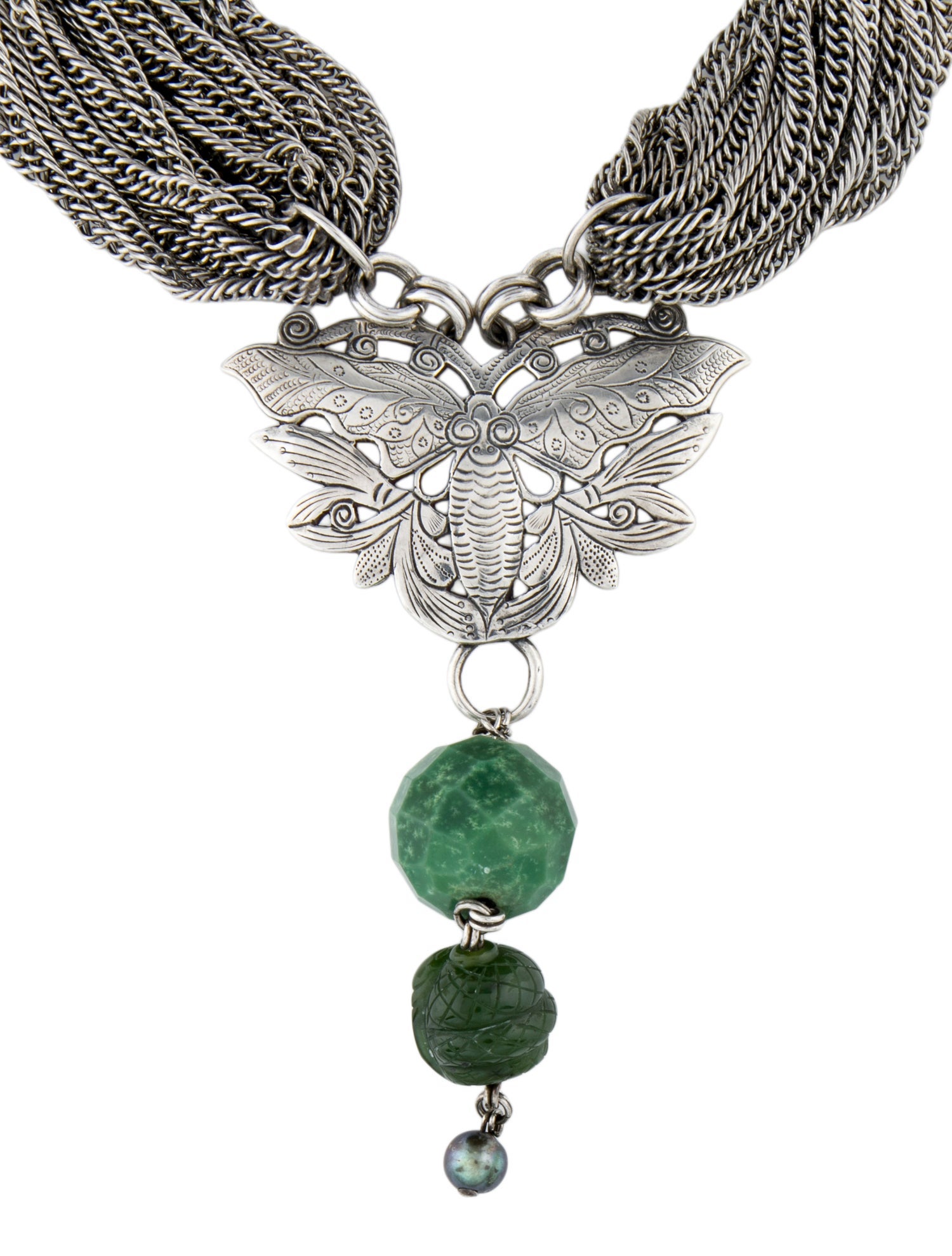 Stephen Dweck Serpentine Lavalier Necklace