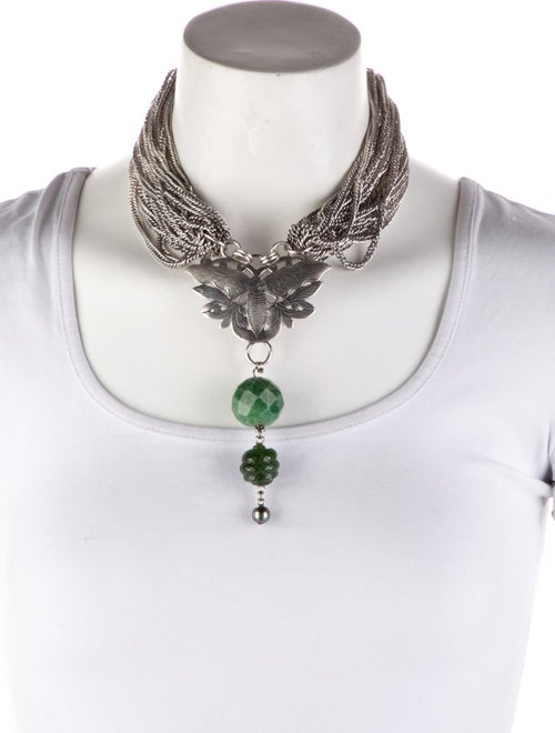 Stephen Dweck Serpentine Lavalier Necklace