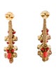 Stephen Dweck Coral, Stone & Bead Hoop Earrings