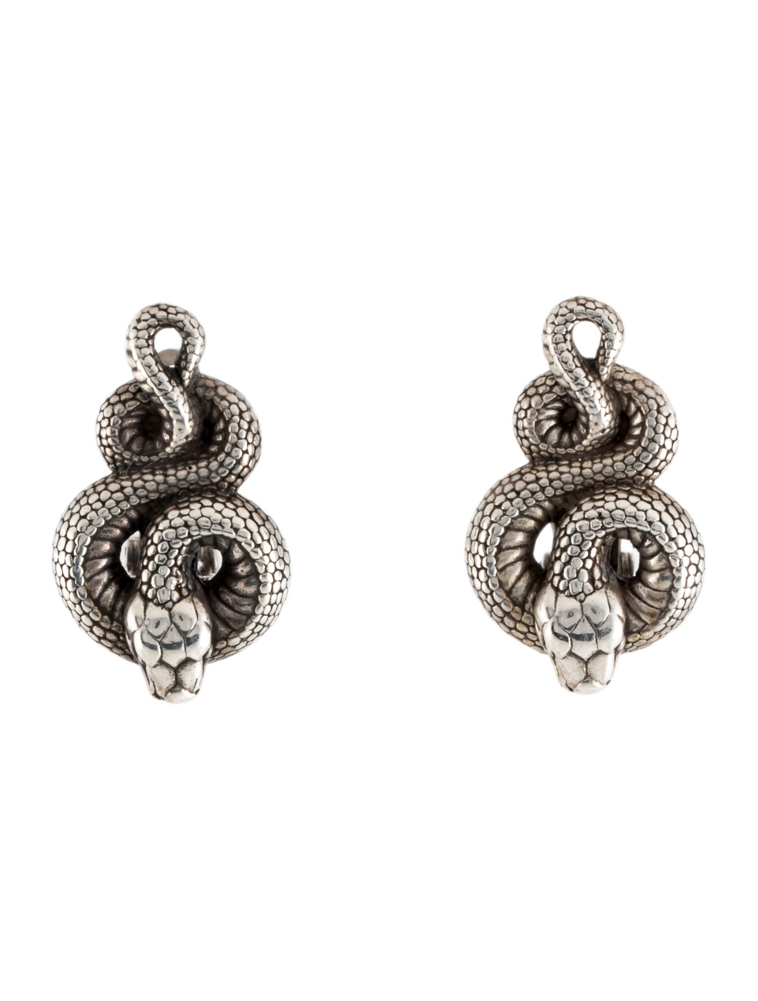 Stephen Dweck Coiled Snake Clip On Earrings