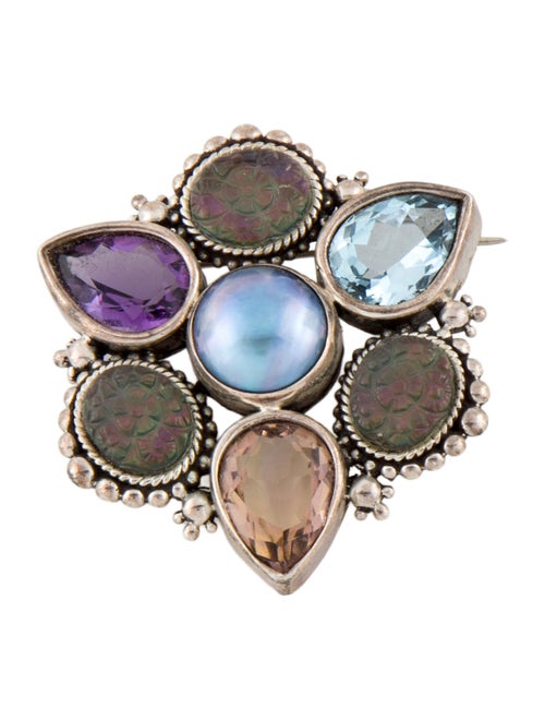 Stephen Dweck Multi-Stone Fancy Brooch Pin