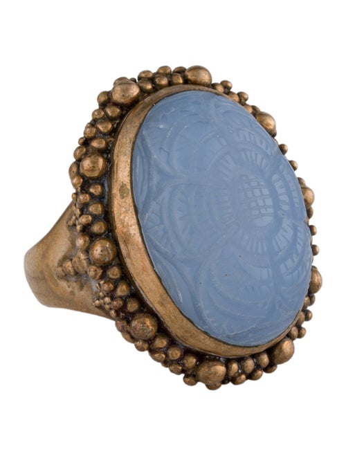 Stephen Dweck Carved Stone Cocktail Ring