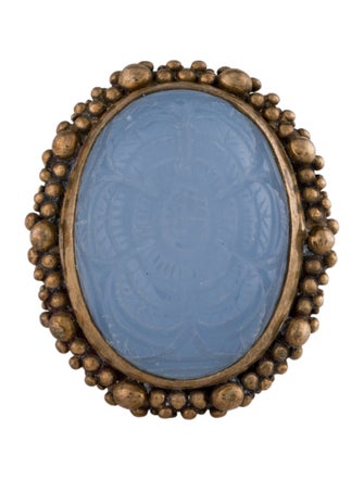 Stephen Dweck Carved Stone Cocktail Ring