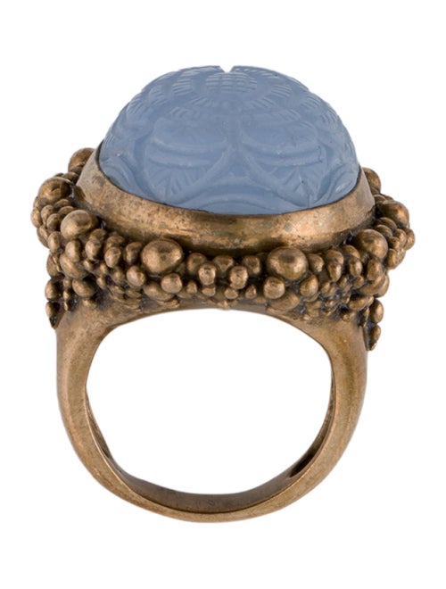 Stephen Dweck Carved Stone Cocktail Ring