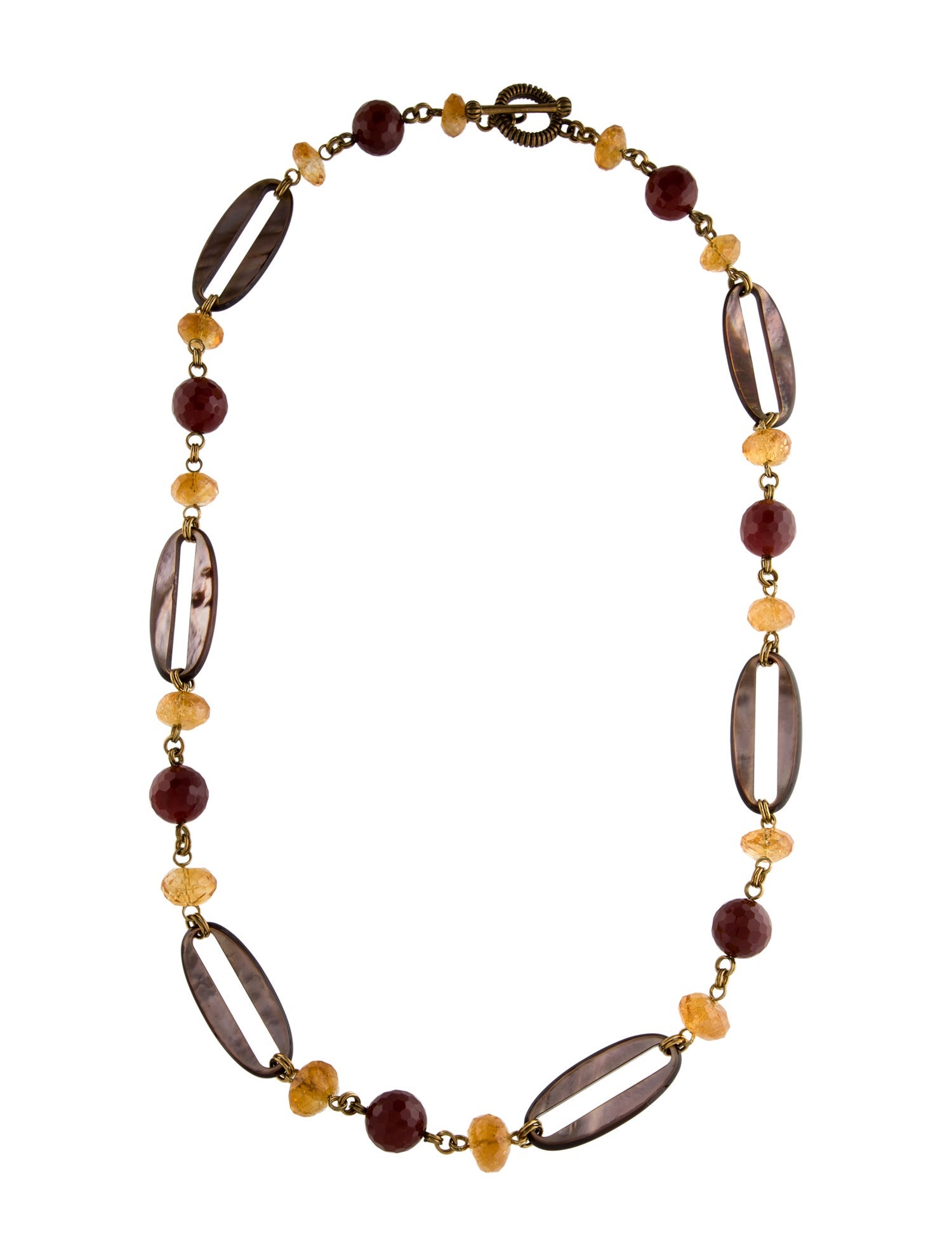 Stephen Dweck Resin & Stone Station Necklace