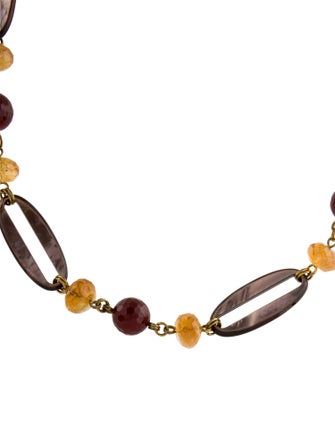 Stephen Dweck Resin & Stone Station Necklace