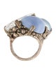 Stephen Dweck Pearl, Quartz & Chalcedony Cocktail Ring