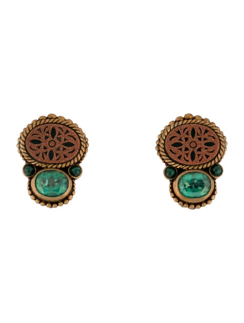 Stephen Dweck Stone & Resin Clip-On Earrings