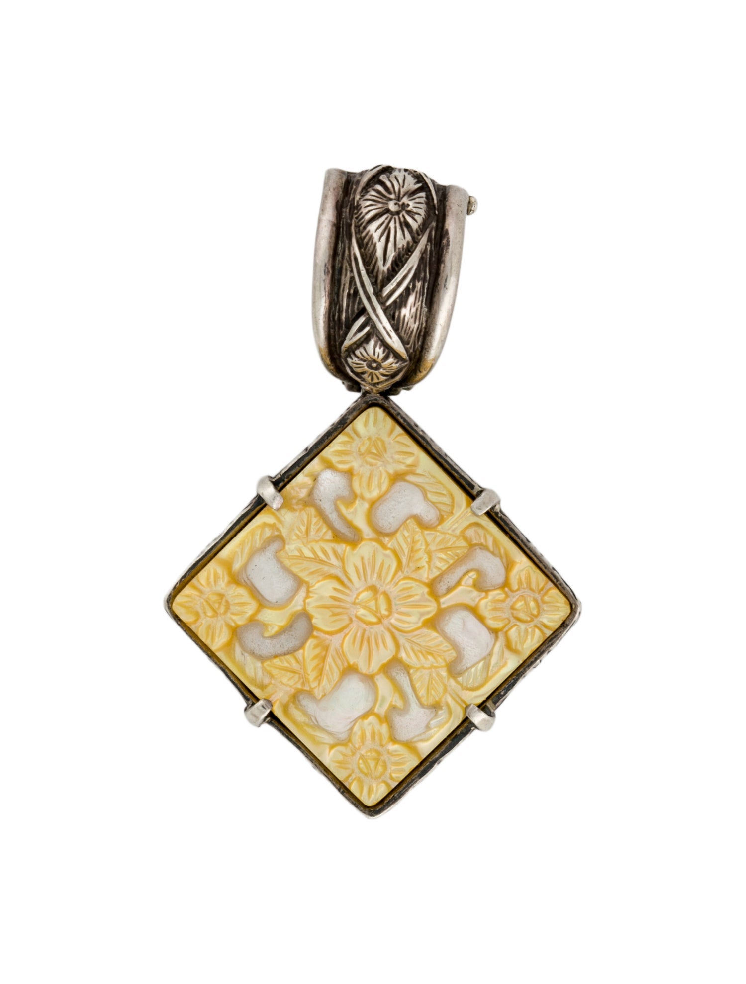 Stephen Dweck Mother of Pearl Flower Pendant