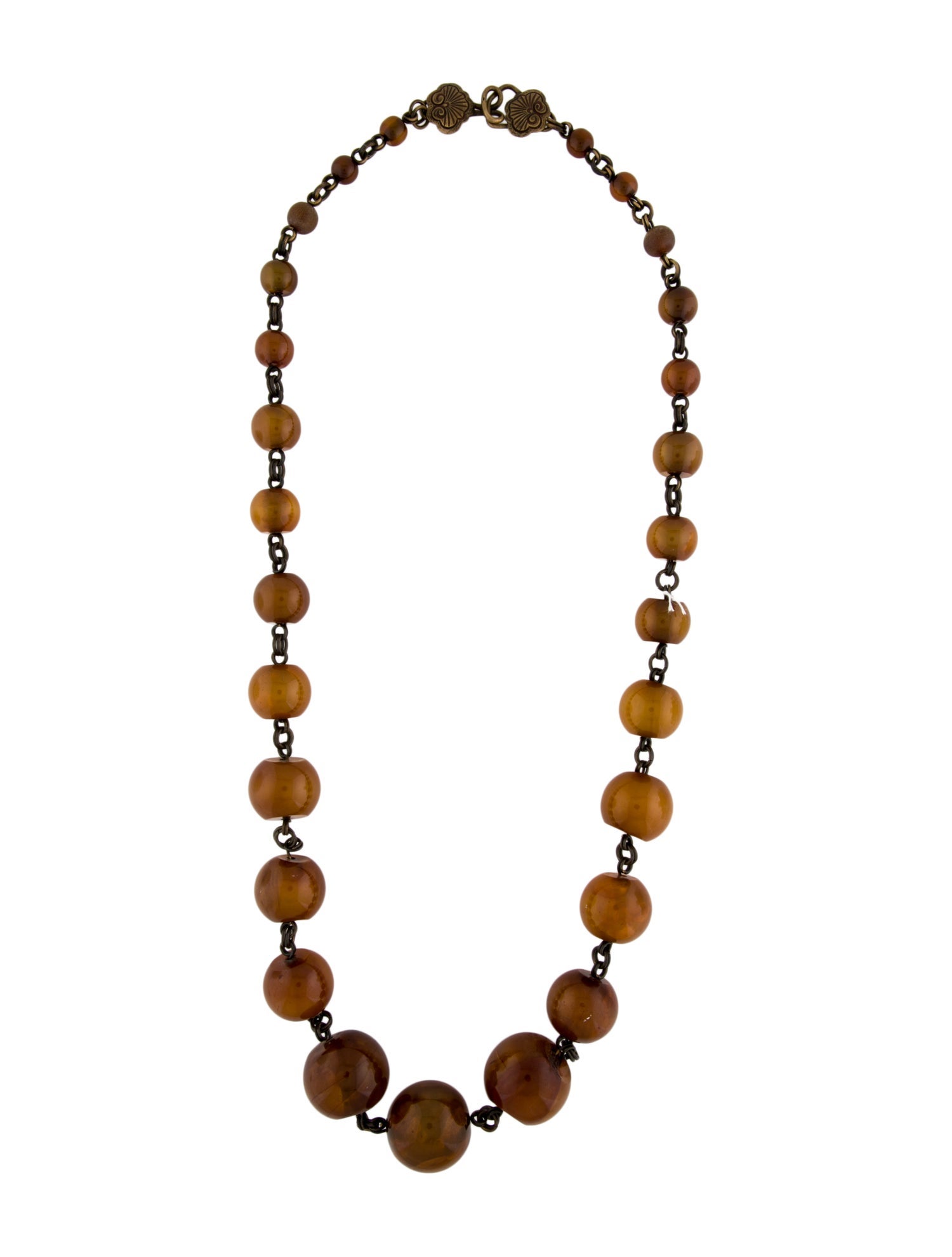 Stephen Dweck Wood & Resin Bead Necklace