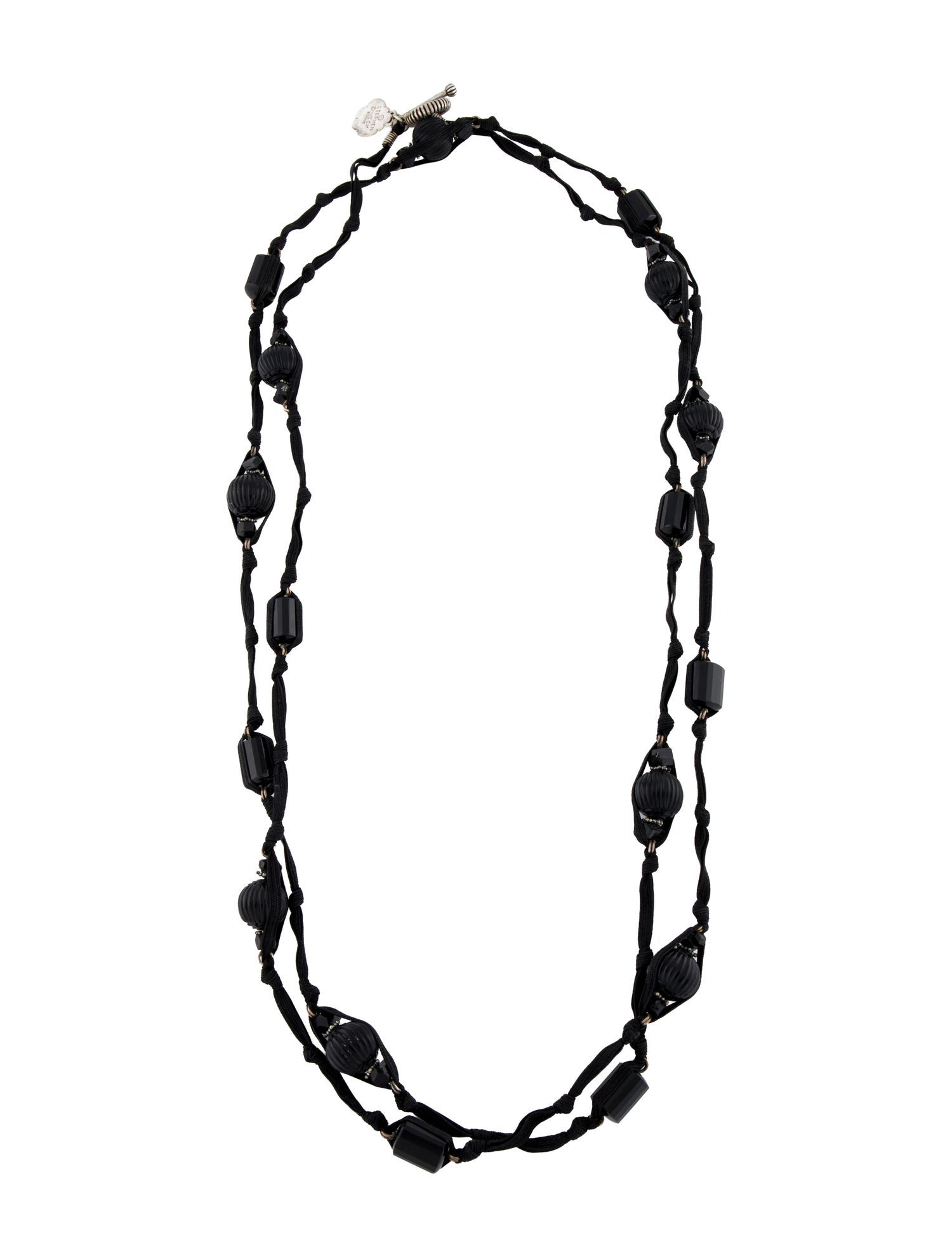Stephen Dweck Onyx, Tourmaline & Resin Long Beaded Necklace