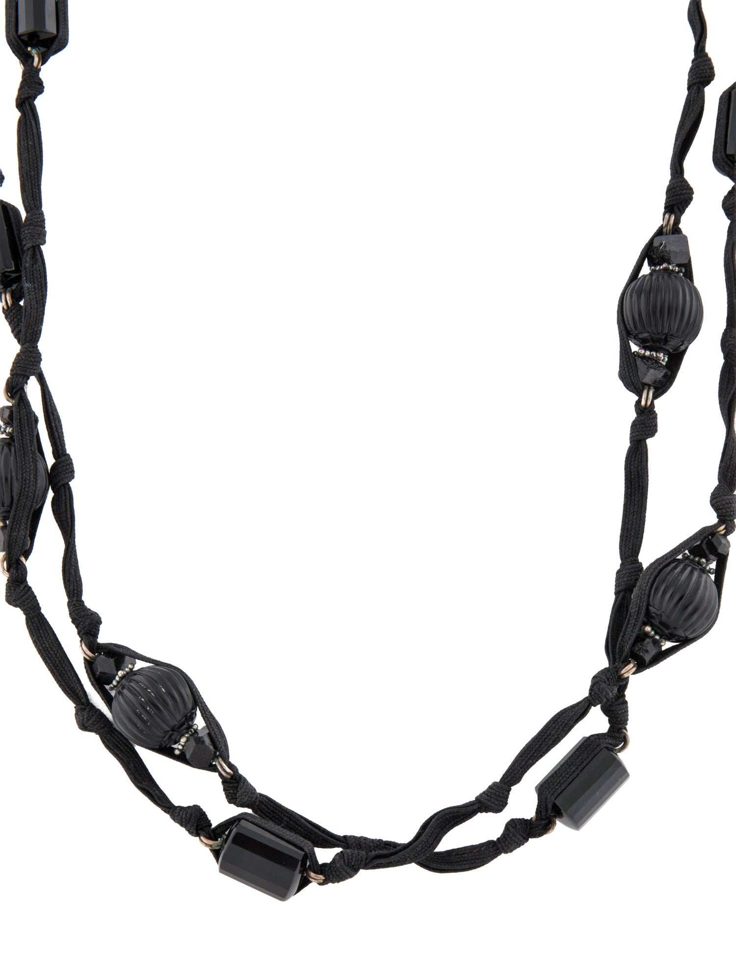 Stephen Dweck Onyx, Tourmaline & Resin Long Beaded Necklace