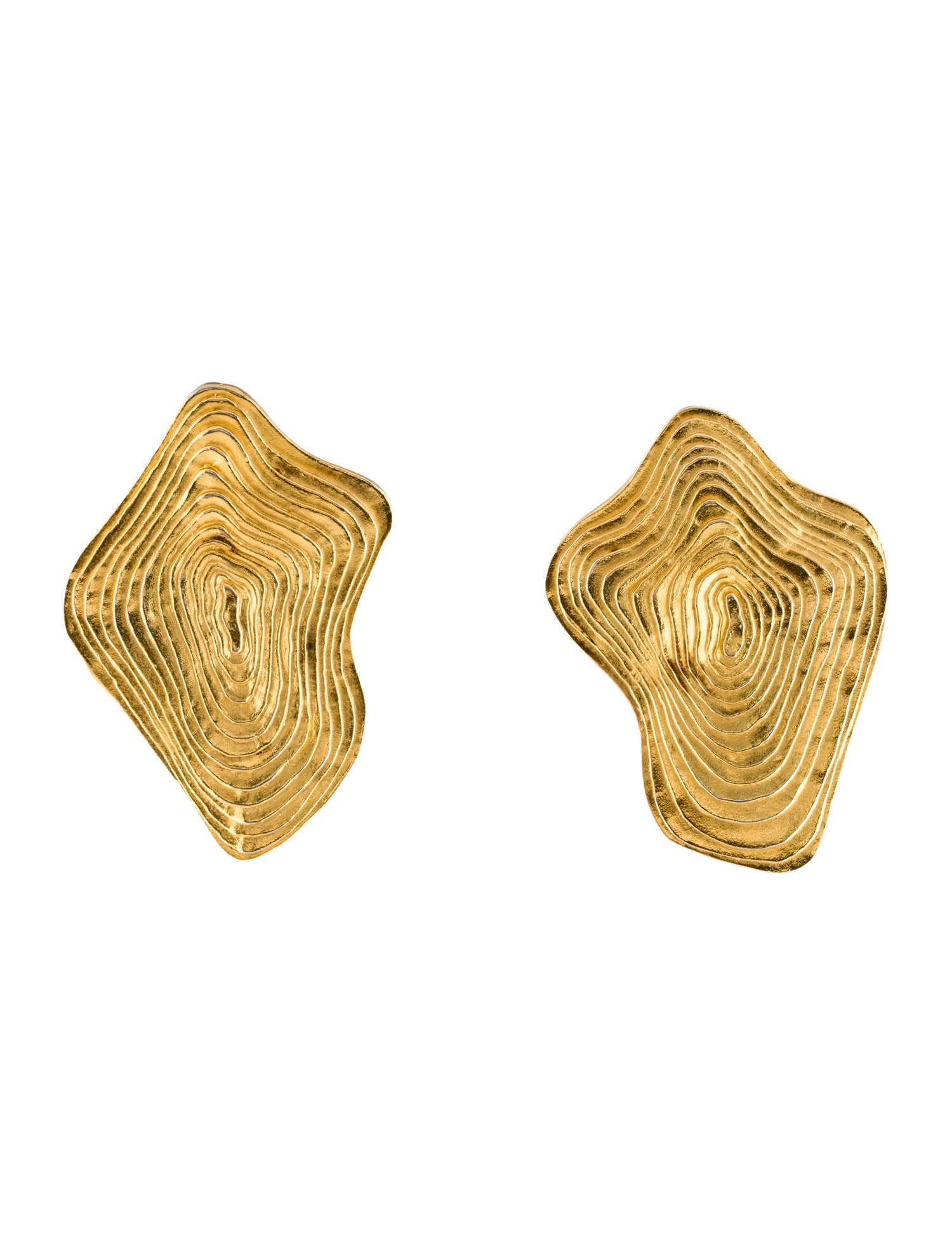 Stephen Dweck Wood Grain Clip-On Earrings