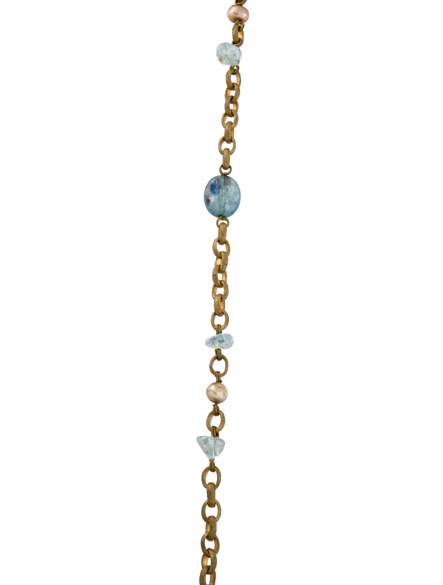 Stephen Dweck Pearl & Blue Stone Station Necklace