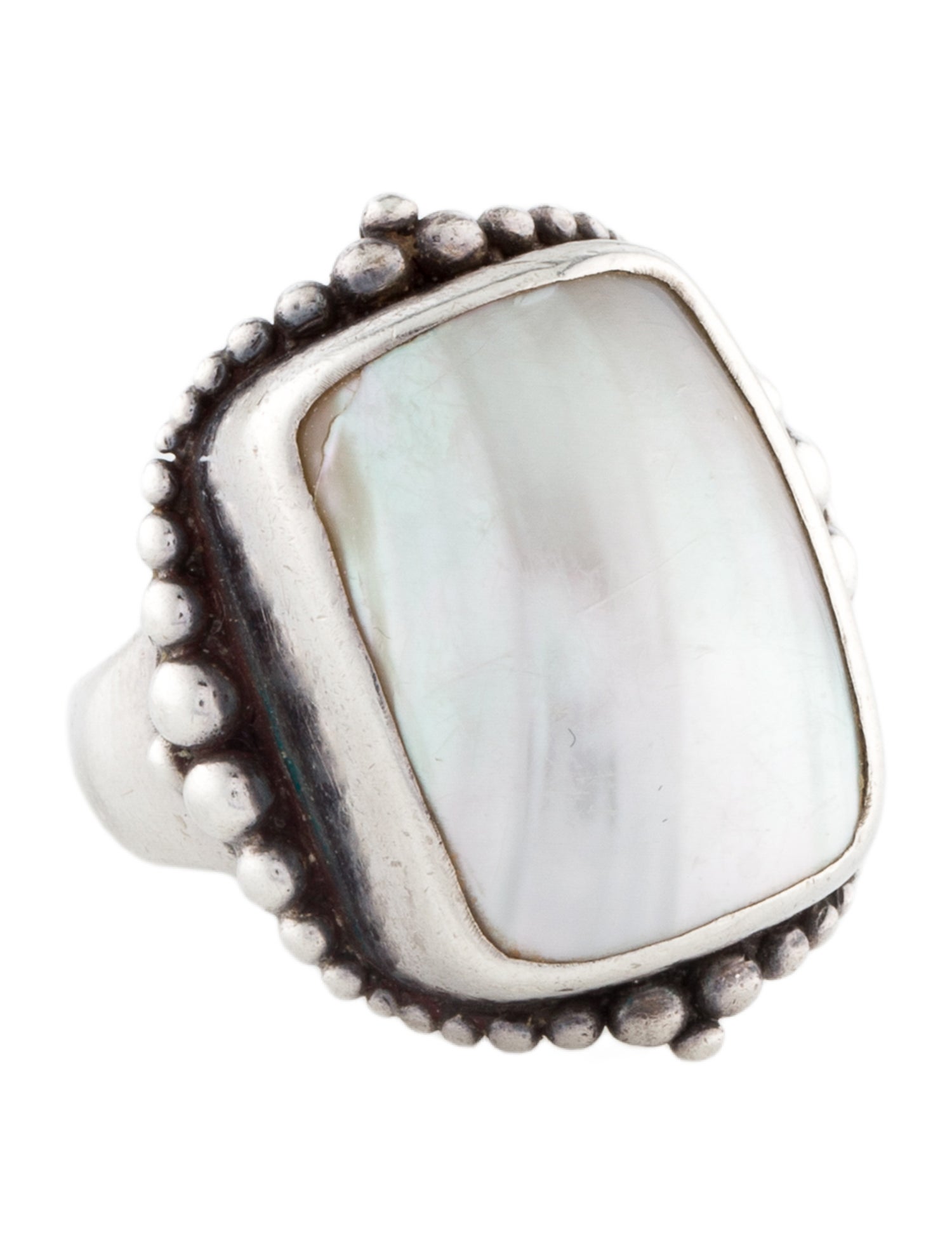Stephen Dweck Mother of Pearl Cocktail Ring