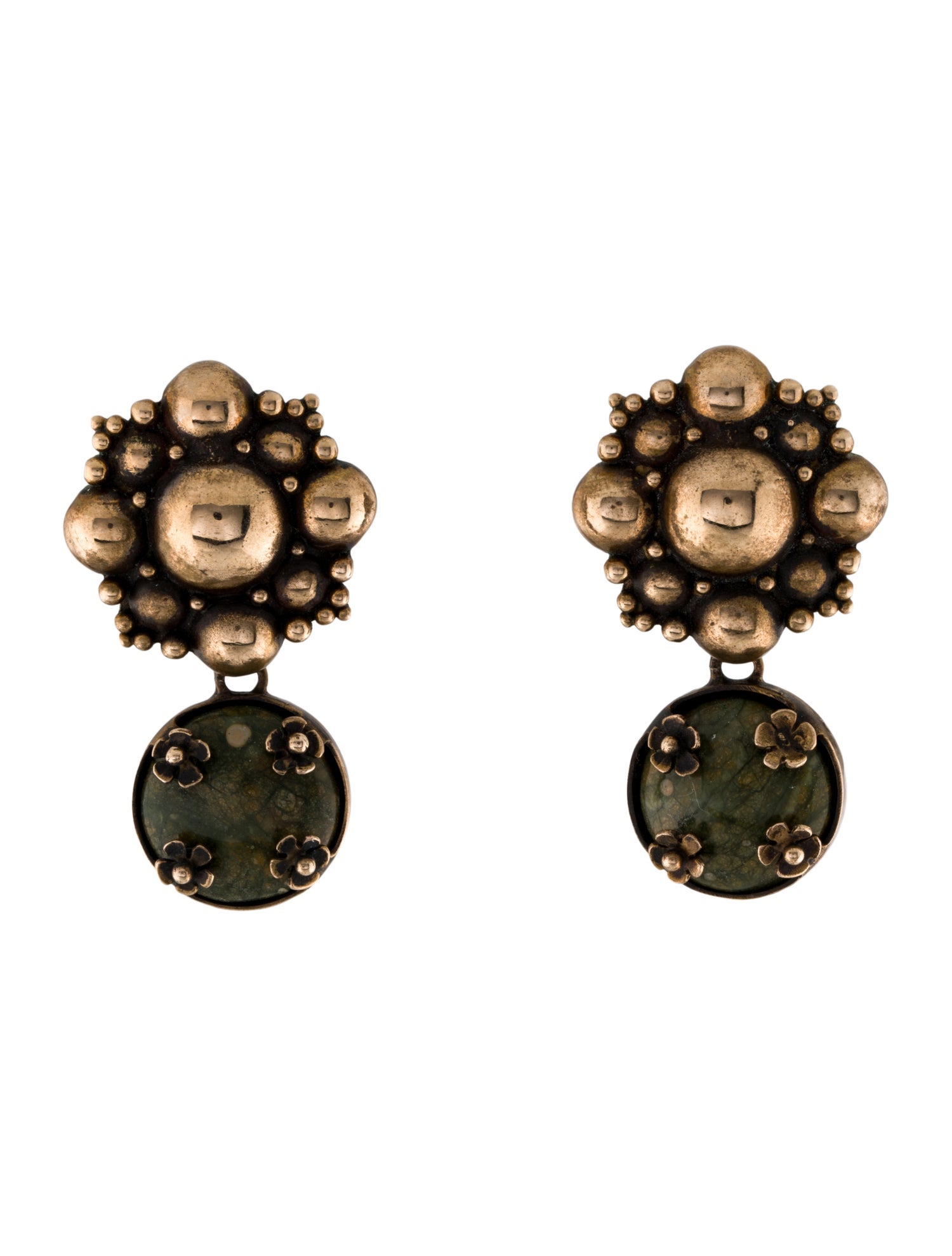 Stephen Dweck Green Stone Drop Earring