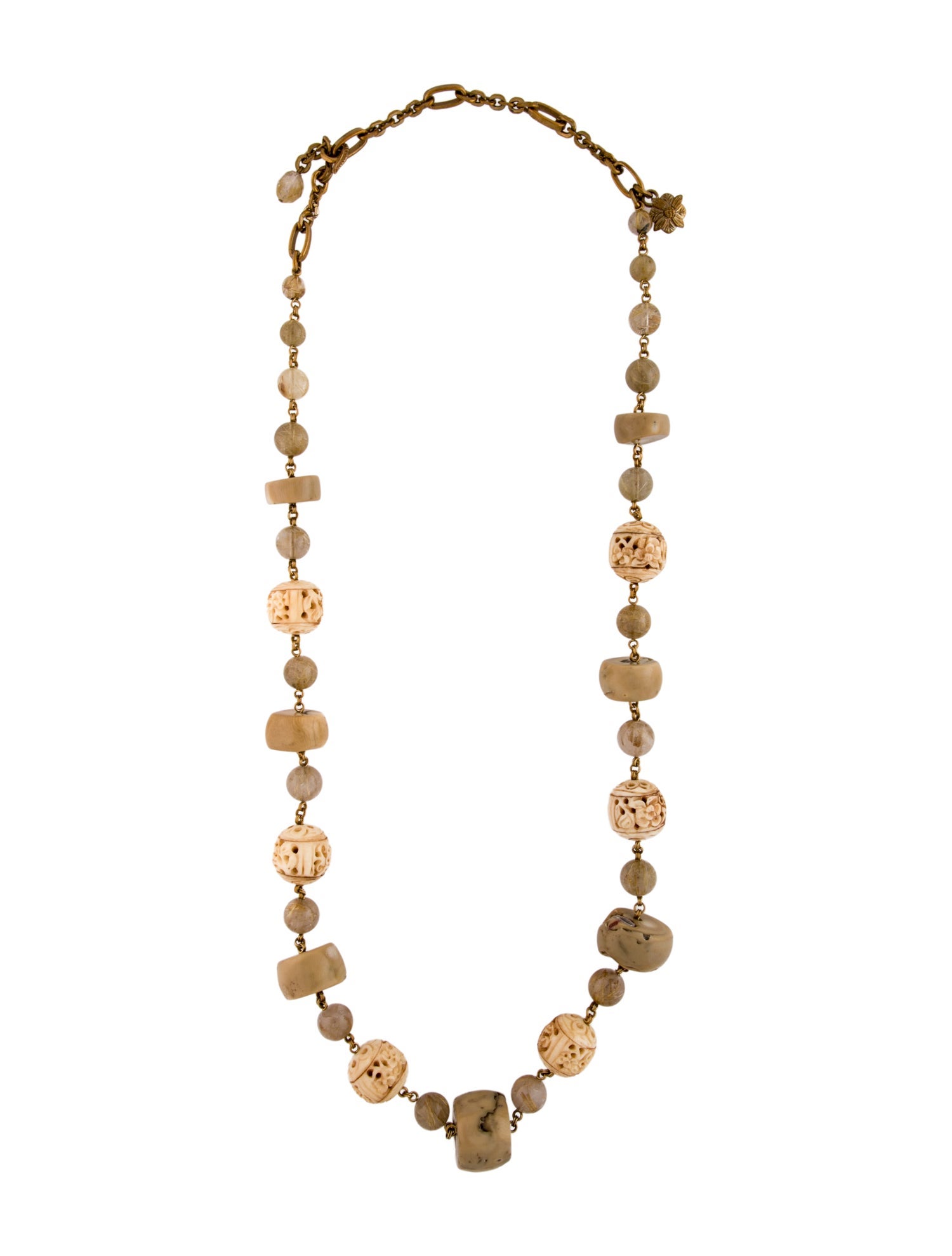 Stephen Dweck Multicolor Stone Station Necklace