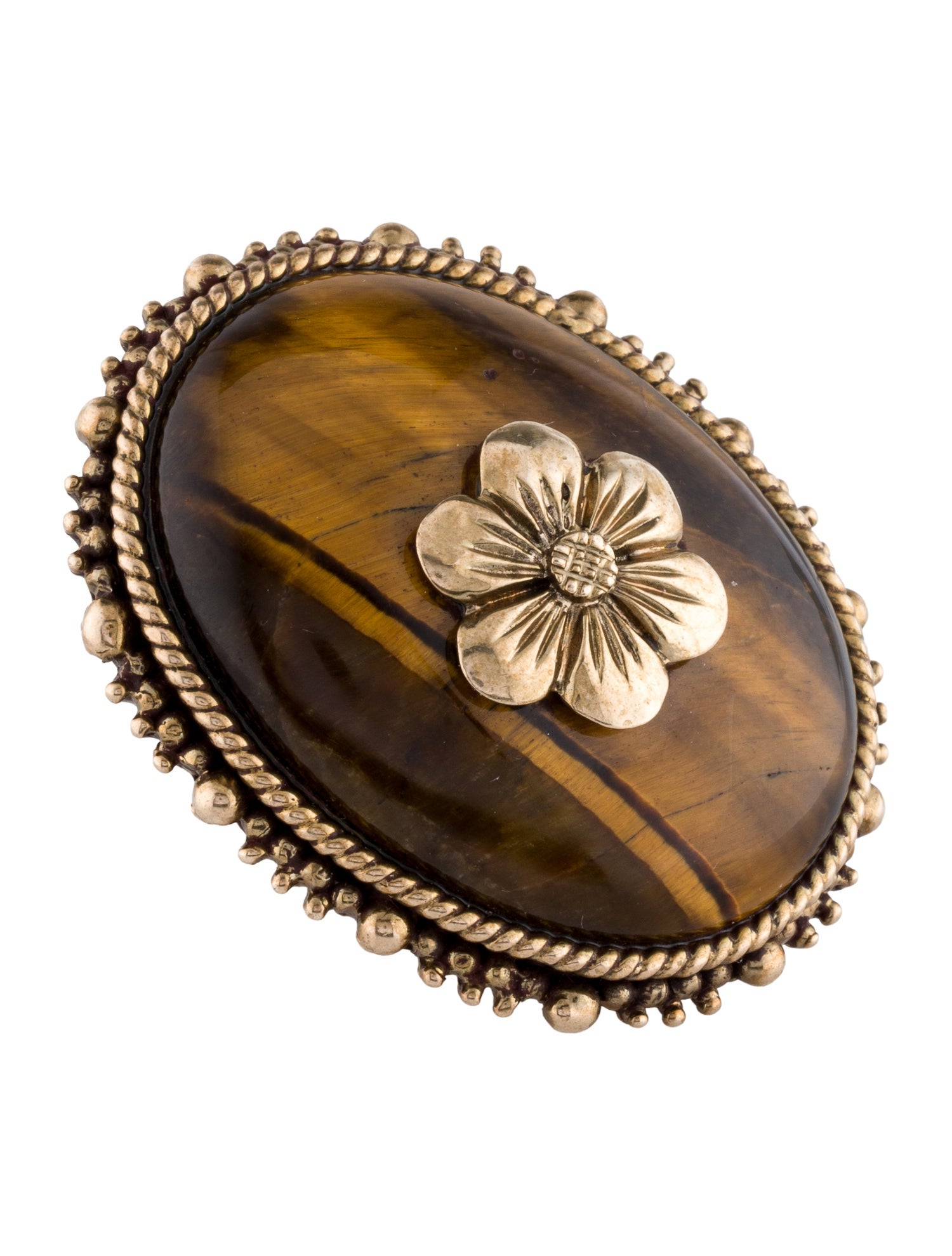 Stephen Dweck Large Oval Floral Cocktail Ring