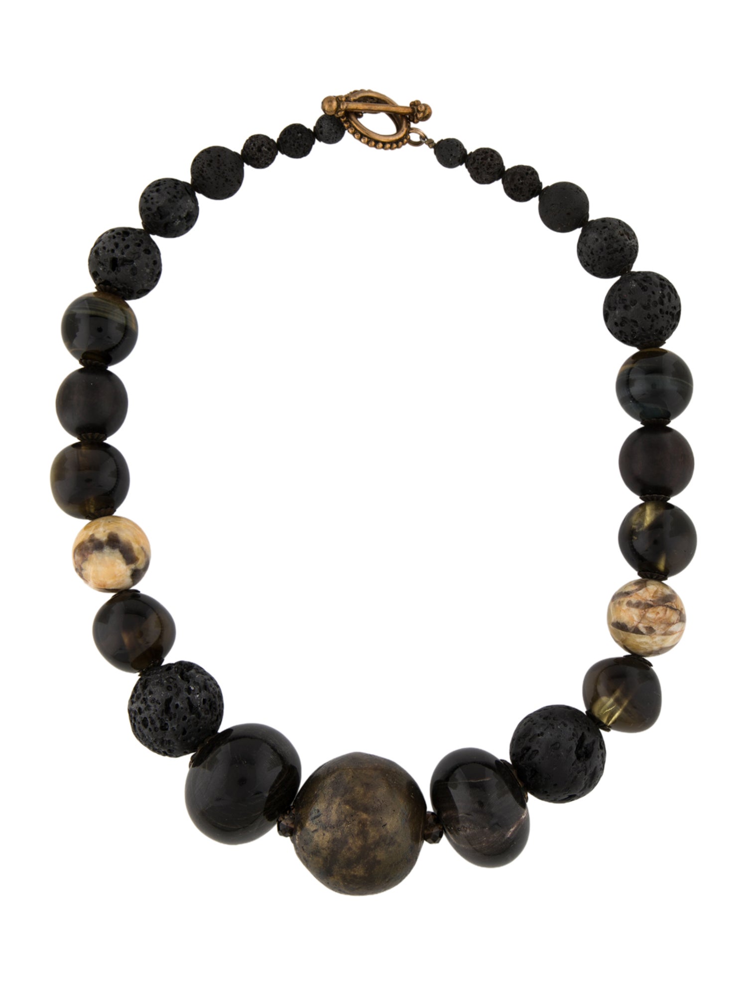 Stephen Dweck Multicolor StoneBead Strand Collar Necklace